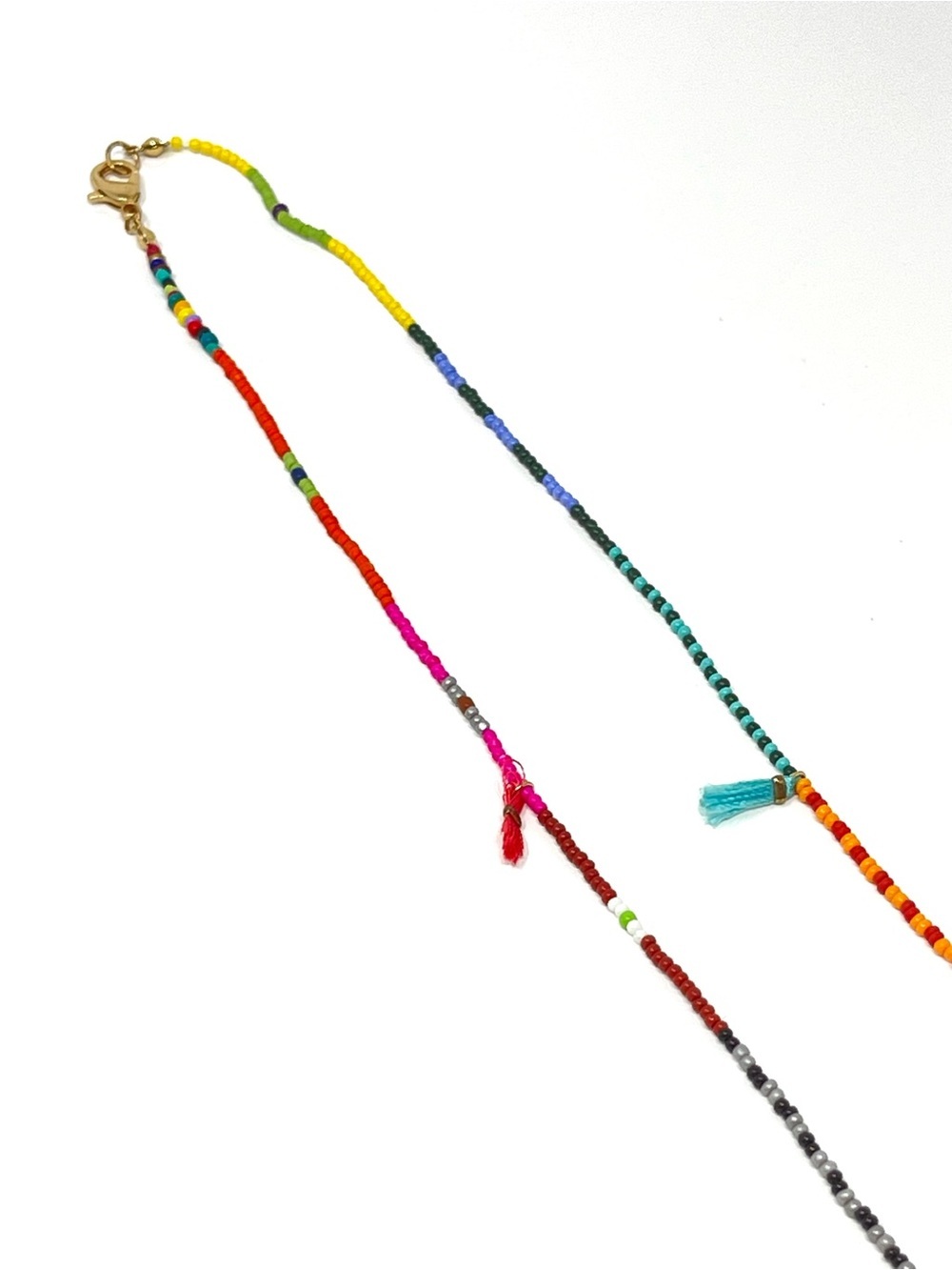 New Urban Outfitters Rainbow Seed Bead Necklace - Picture 5 of 7
